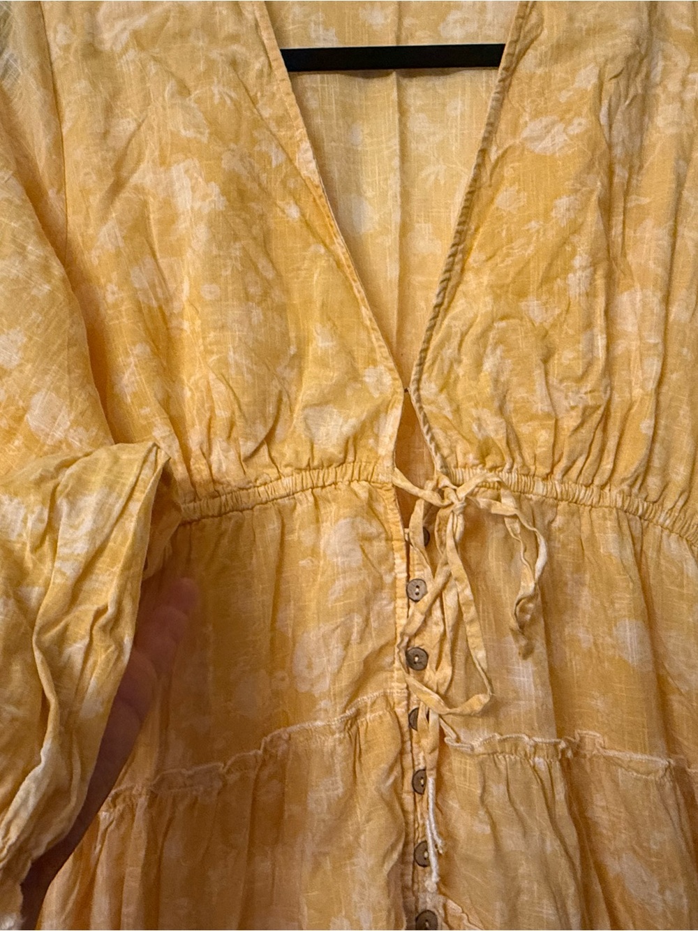 Free People Pappiet Midi Dress Sunshine  Yellow Size XL NWT - Picture 2 of 10